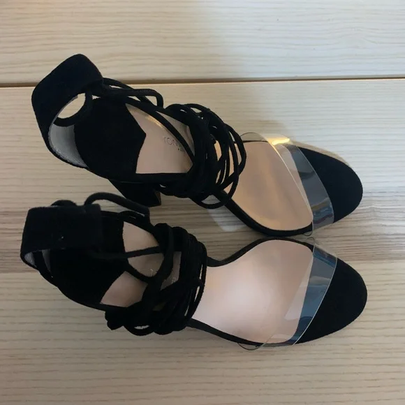 Tony Bianco Kendall Heel in Clear & Black - Picture 8 of 9